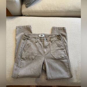 PAIGE Women’s Mayslie Straight Ankle Chino Pants Taupe size 28